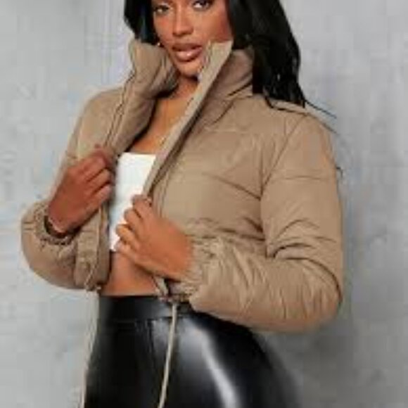 Zip-Up Drawstring Crop Jacket - Picture 6 of 8